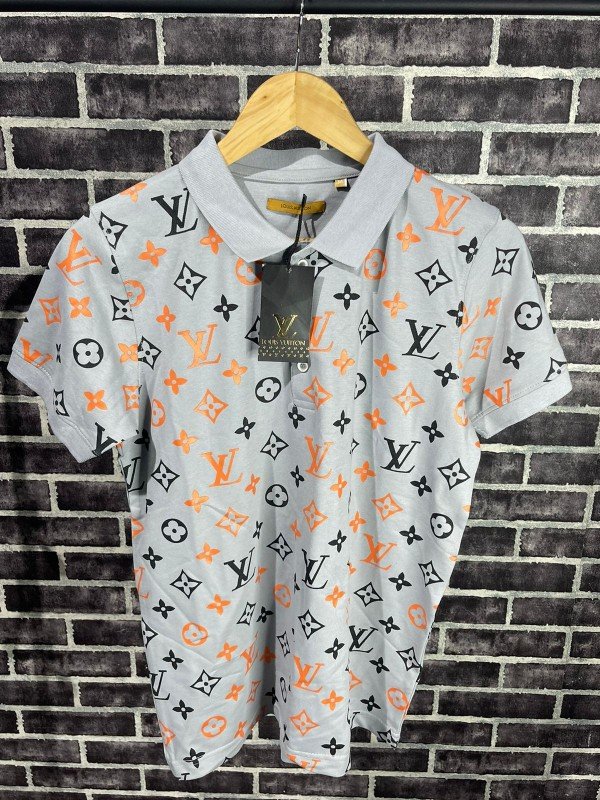 Louis Vuitton premium polo tshirt GREY