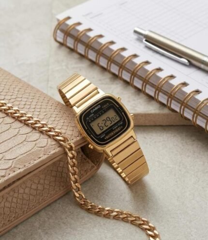 Buy Casio Women's Vintage LA670 GOLD BLACK Watch Online in India - Bootery