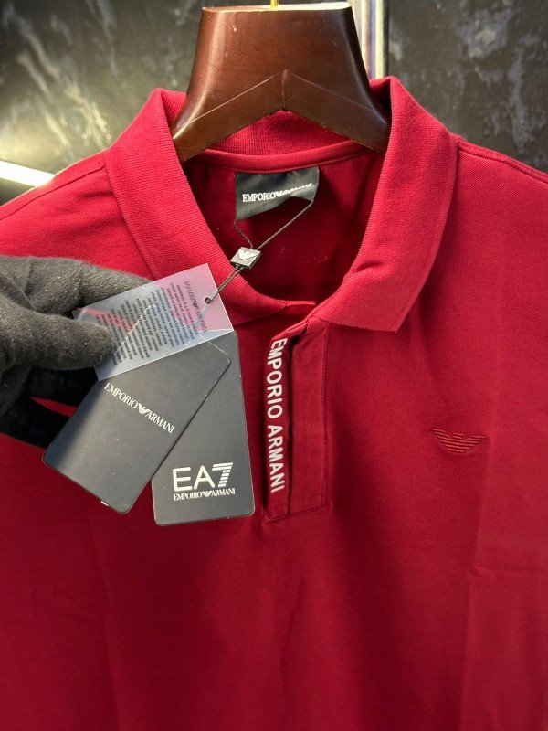 Emporio Armani Premium Polo Tshirt Red - Image 3