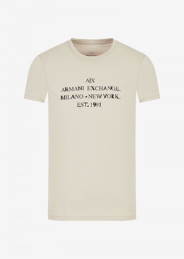 Emporio Armani Round Neck Premium Tshirt Cream - (121)