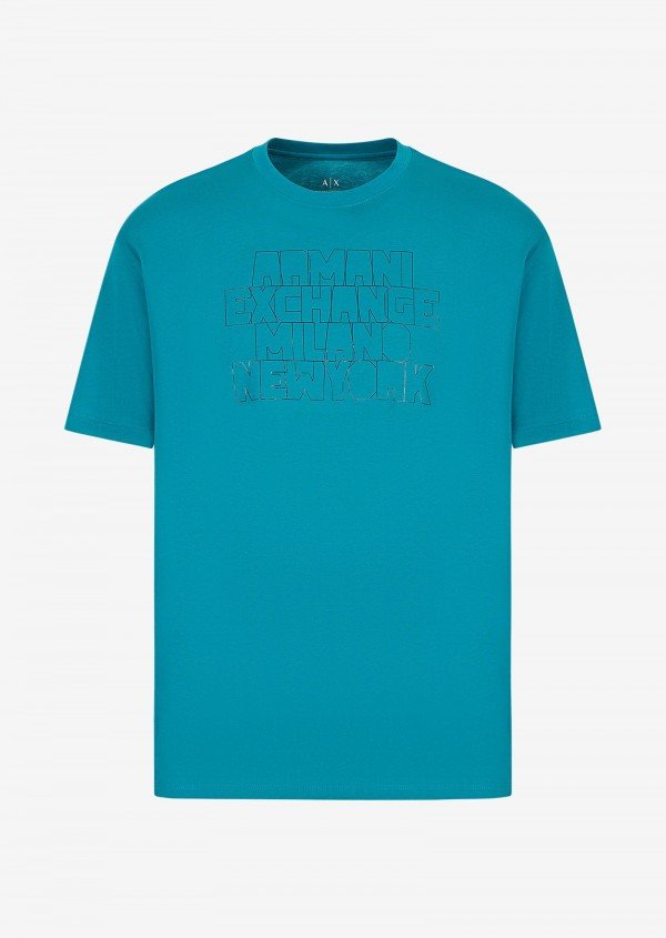 Emporio Armani Round Neck Premium Tshirt Blue - (121)