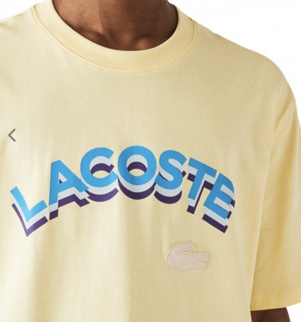 Lacoste Lacostte Premium Round Neck Tshirt Yellow Store article - Image 3