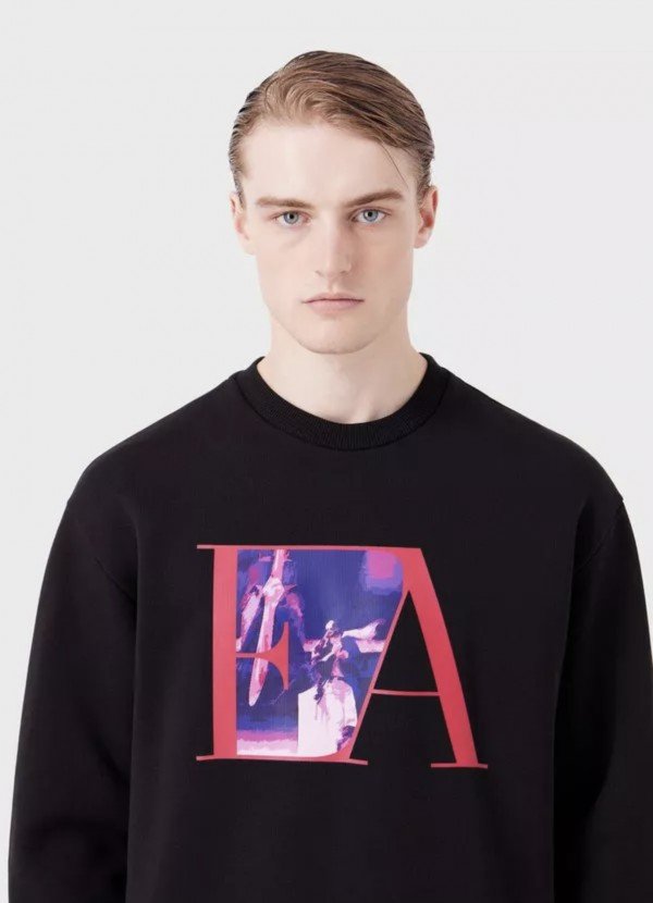Emporio Armani Premium Sweatshirt Black - Image 3