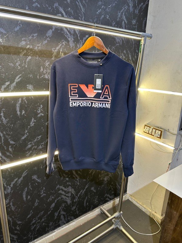 658307390449e0.jpeg Emporio Armani Navy Dark Premium Sweatshirt - Image 1