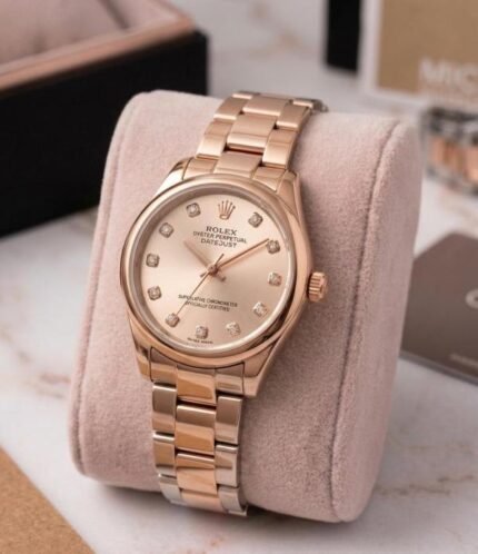 Rolex Date Just Everose Rolesor Pink Watch Price in India - Buy at Bootery