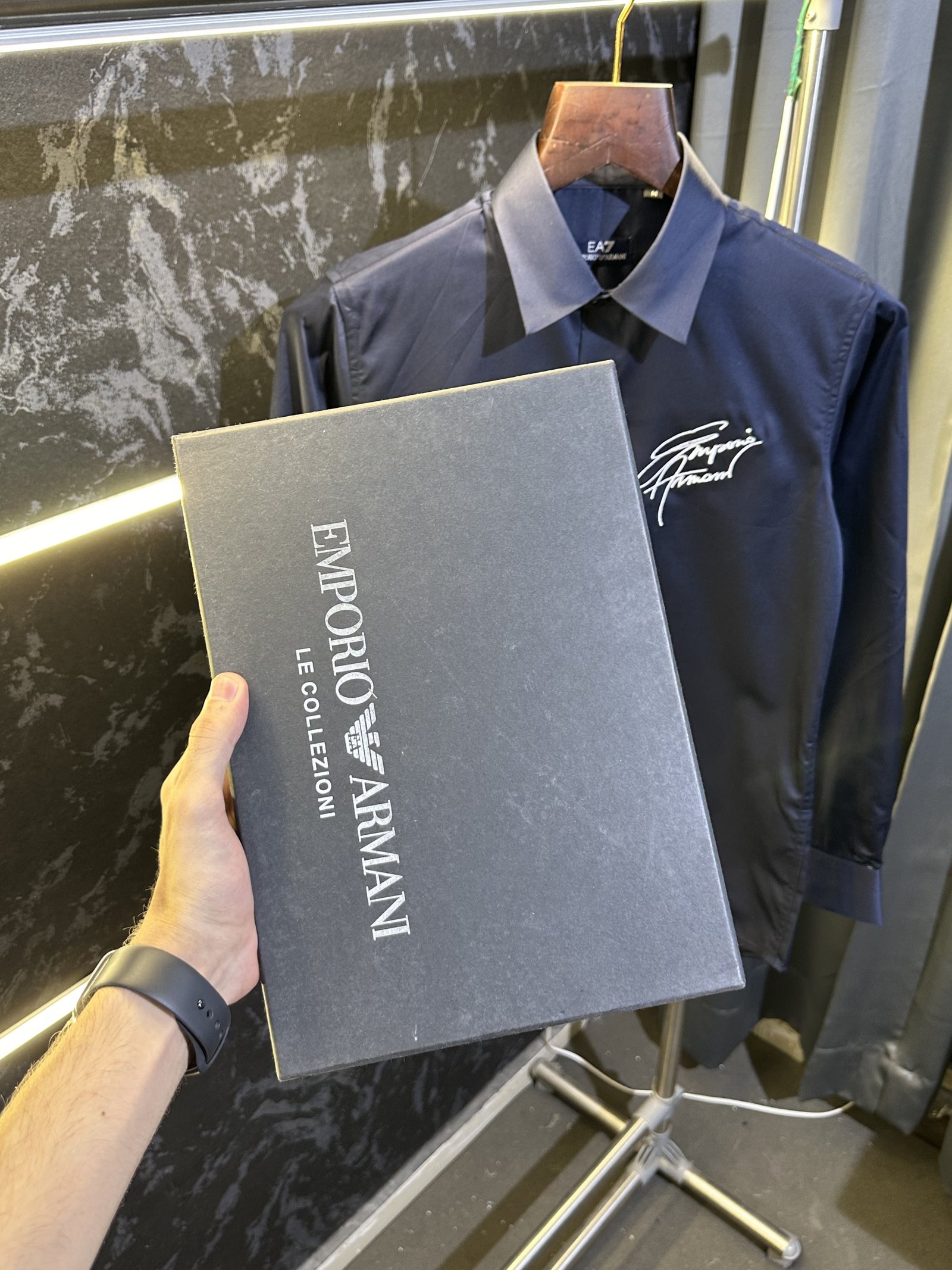 Emporio Armani Emporio Armani Store Article Shirt with Original packing ( NAVY BLUE ) - Image 4
