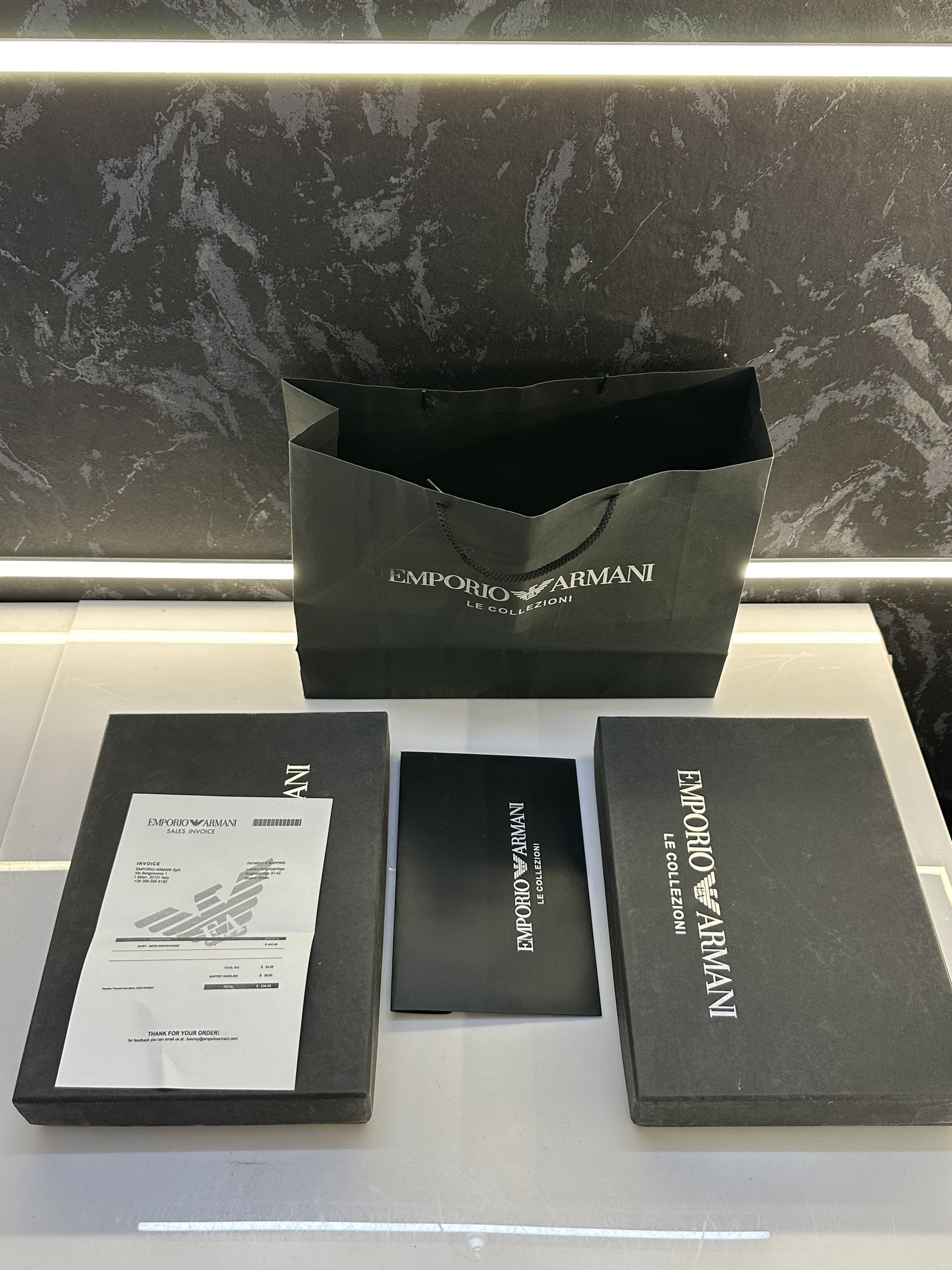 Emporio Armani Emporio Armani Store Article Shirt with Original packing ( NAVY BLUE ) - Image 3