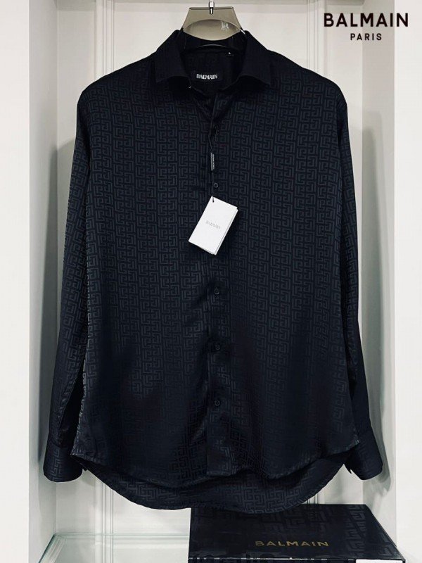 Balmain  Paris Imported Shirt with Original box ( Black ) - Image 5