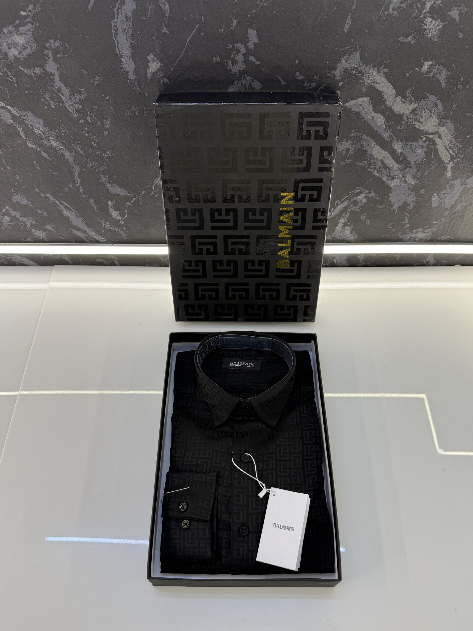 Balmain  Paris Imported Shirt with Original box ( Black ) - Image 3