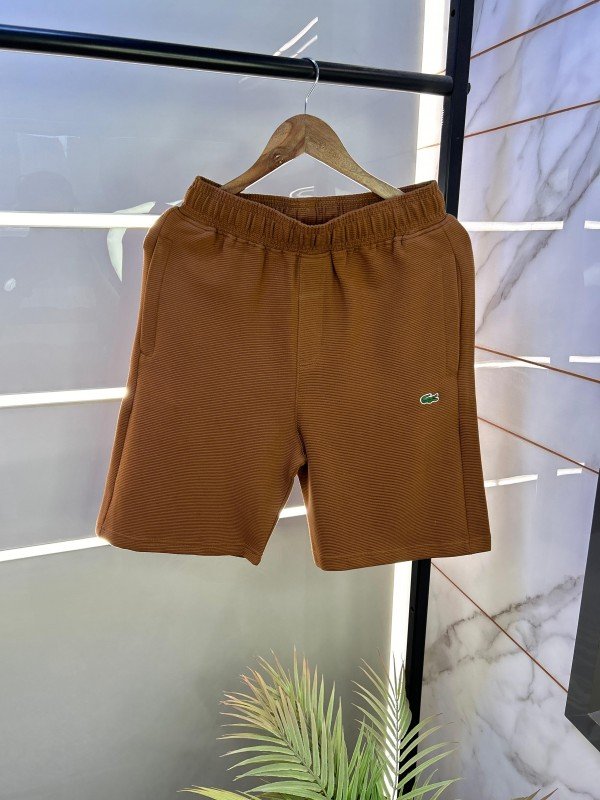 Lacoste  Brown Embroidery Logo Premium Shorts 2475-BR - Image 1