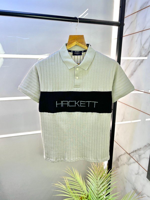 Hackett Grey Premium Polo T-Shirt for Men