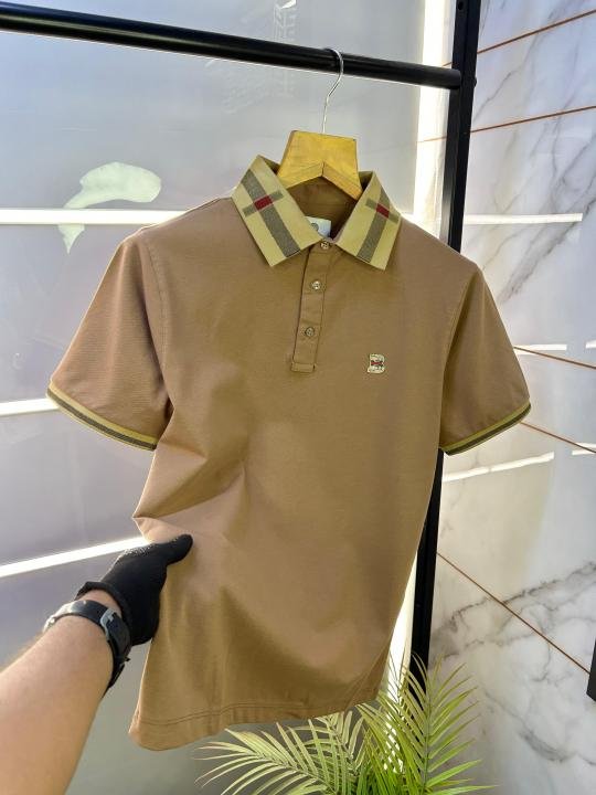 Burberry Brown Designer Collar Neck Polo Shirt - Image 3