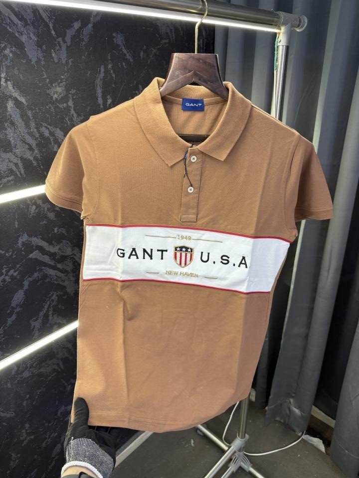 Gant USA Premium Polo Tshirt ( Brown ) - Image 3