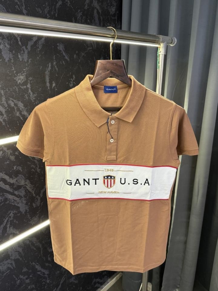 Gant USA Premium Polo Tshirt ( Brown ) - Image 1