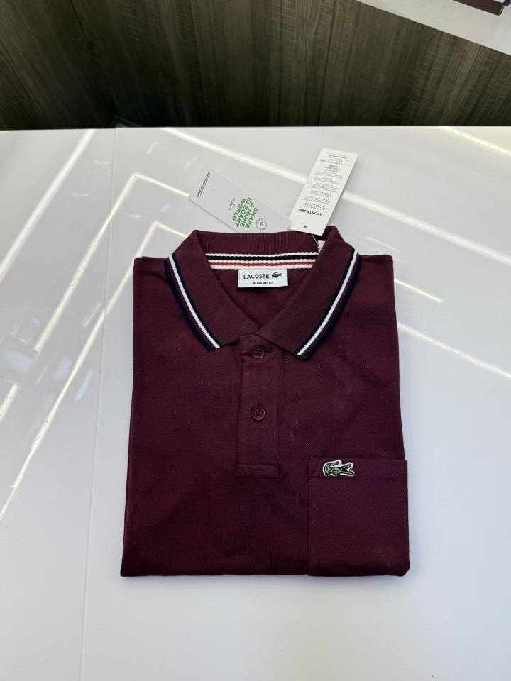 Lacoste  Premium Polo Tshirt with Pocket (Maroon)
