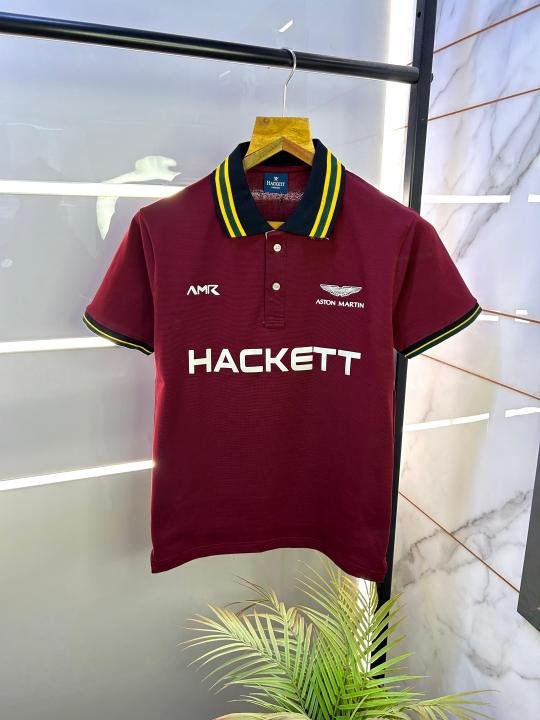 Aston Martin Hackett Maroon Premium Polo T-Shirt for Men