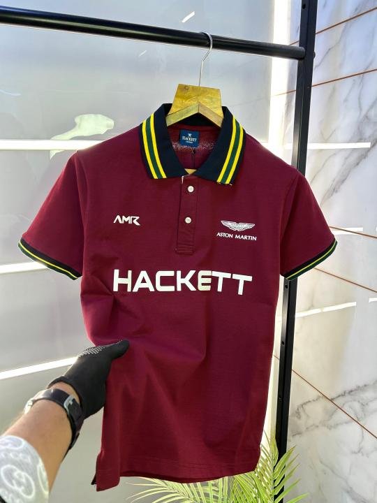 Aston Martin Hackett Maroon Premium Polo T-Shirt for Men - Image 2