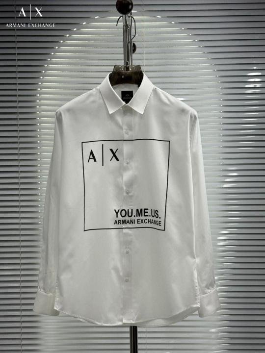 Armani Exchange White Front Printed Premium T-Shirt with Box