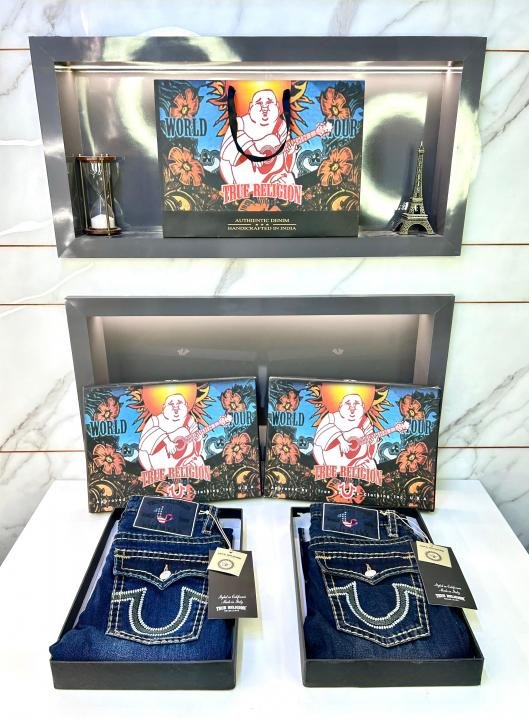 True Religion Imported Blue Super Premium Denim With Brand Box Packing And Carry Bag F2768-B2 - Image 3
