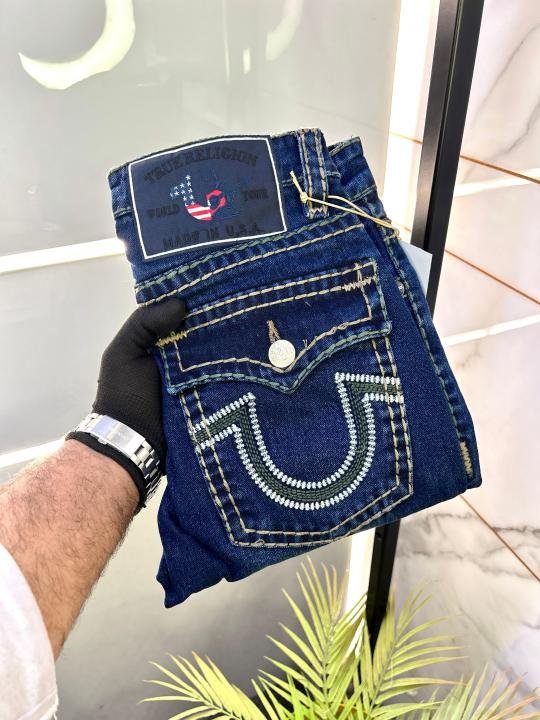 True Religion Imported Blue Super Premium Denim With Brand Box Packing And Carry Bag F2768-B1 - Image 6