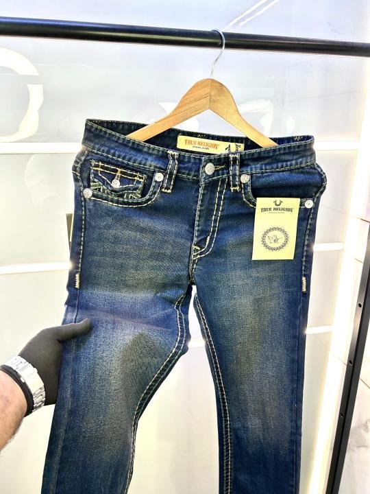 True Religion Imported Blue Super Premium Denim With Brand Box Packing And Carry Bag F2768-B1 - Image 5