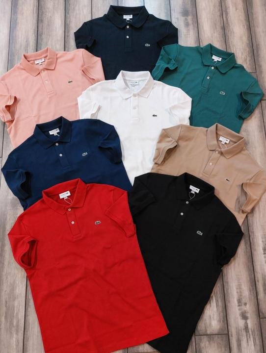 Laco Sale Lacoste White Polo Premium Collar Neck T-shirt F2776-WH - Image 10