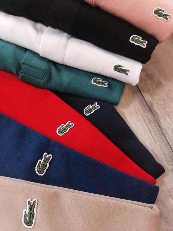 Laco Sale Lacoste White Polo Premium Collar Neck T-shirt F2776-WH - Image 9