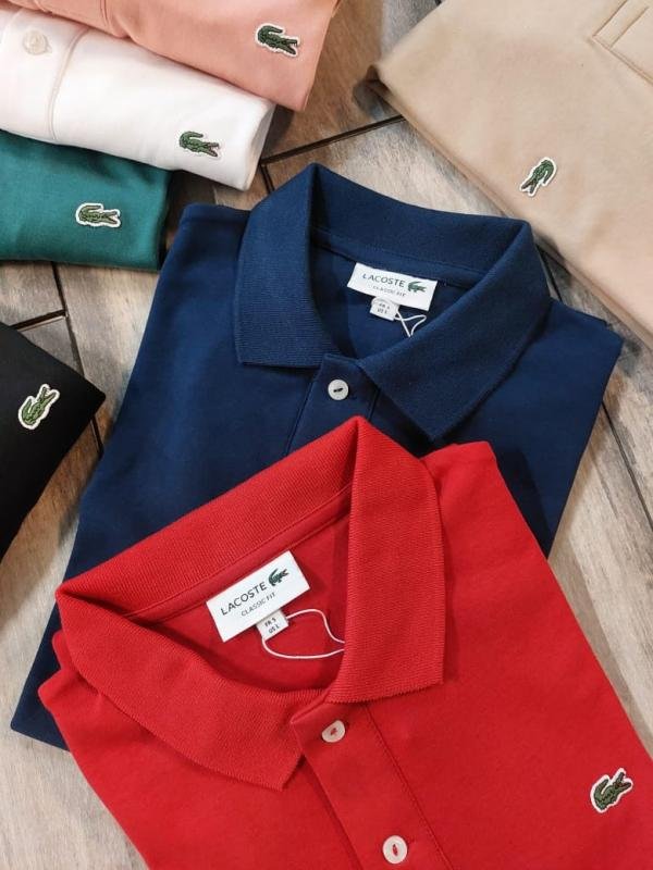 Laco Sale Lacoste White Polo Premium Collar Neck T-shirt F2776-WH - Image 7