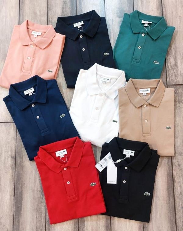 Laco Sale Lacoste White Polo Premium Collar Neck T-shirt F2776-WH - Image 6