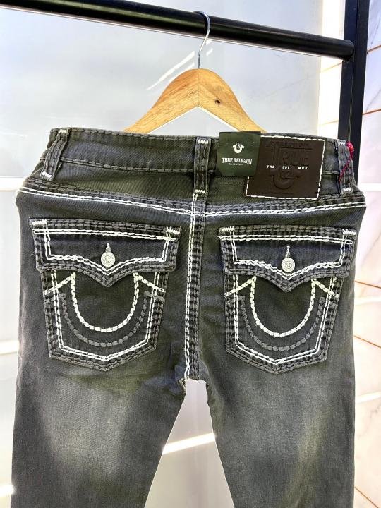 True Religion Dark Grey Imported Super Premium Denim F2832-DGY - Image 4