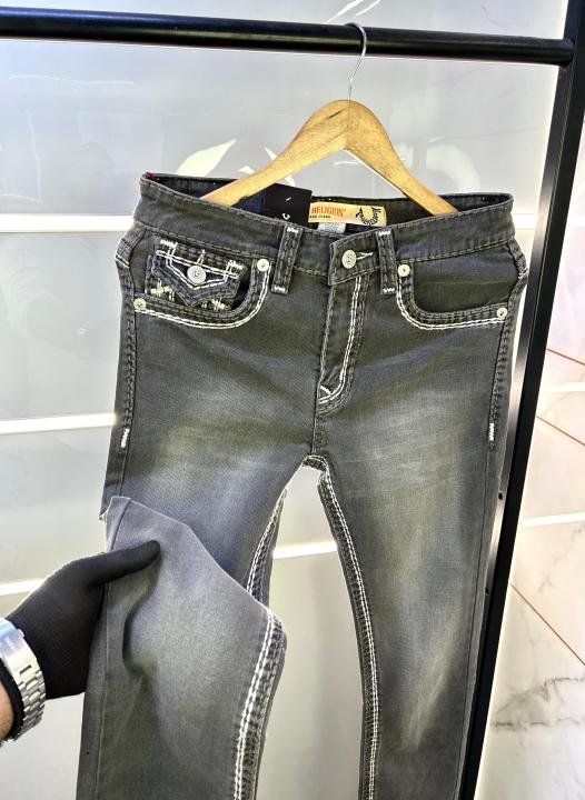True Religion Dark Grey Imported Super Premium Denim F2832-DGY - Image 3