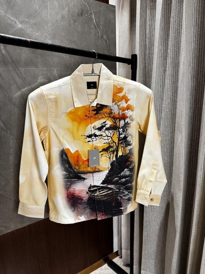 H&M H & M Yellow Premium Soft Cotton shirt - Image 2