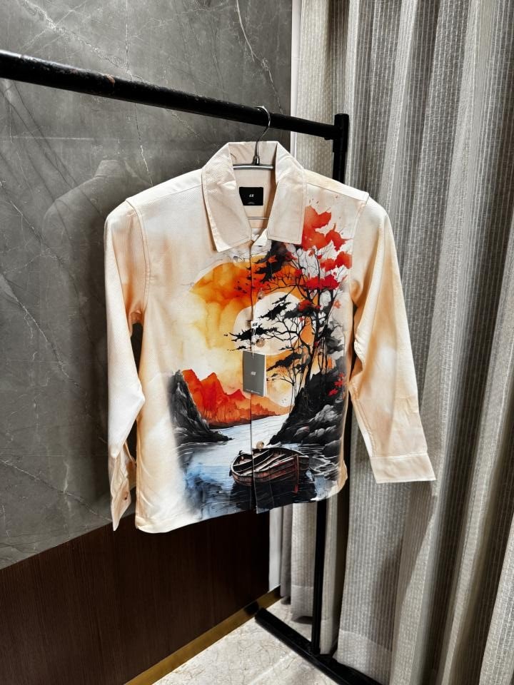 H&M H & M Peach Premium Soft Cotton shirt - Image 2