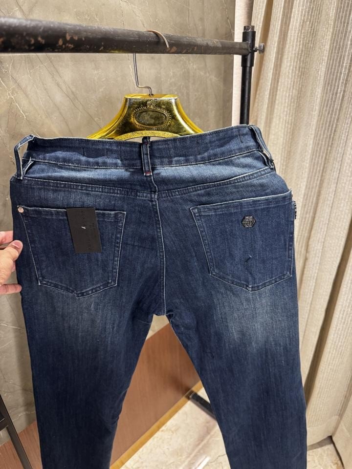 Philipp Plein Dark Blue Shade Straight Fit Denim Jeans