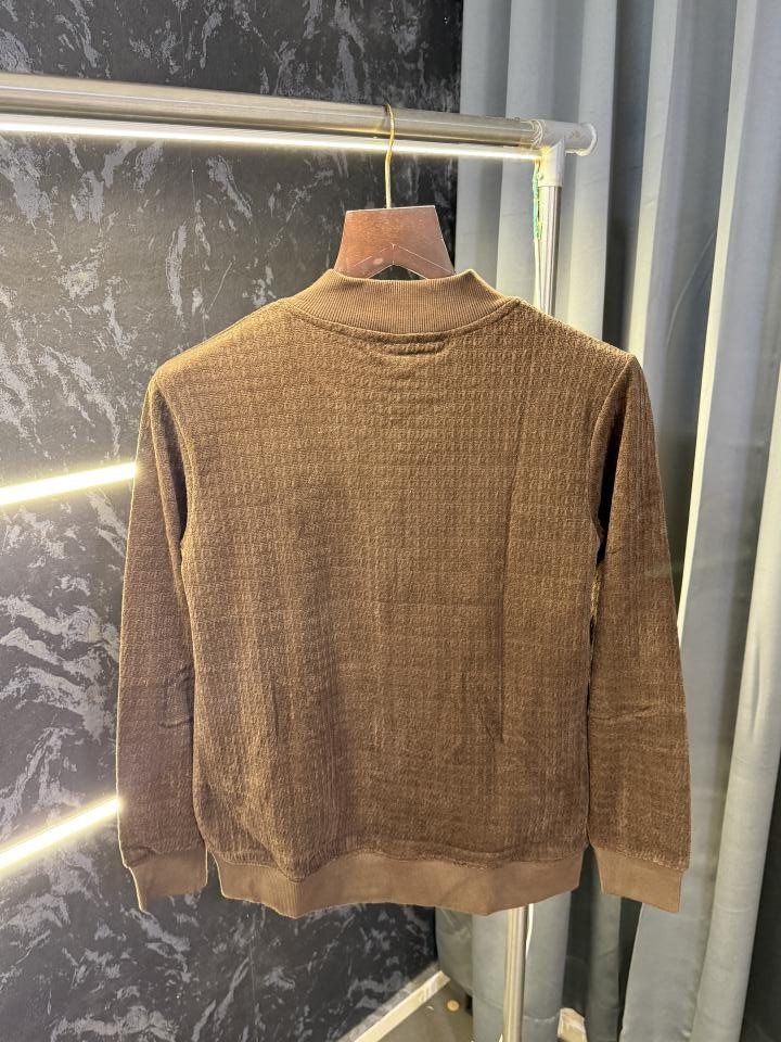 Balmain  Paris Knitted Zipper Jacket (Brown) - Image 3