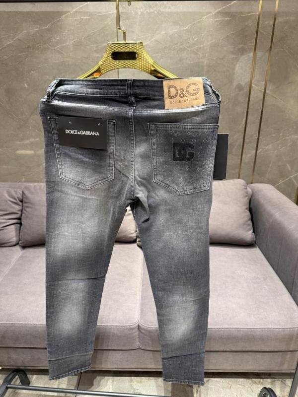 Dolce & Gabbana Grey Wash Premium Pocket Embroidered Denim Jeans - Image 2
