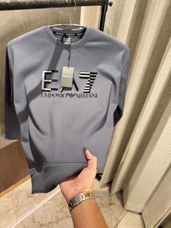 Emporio Armani Emporio Armani Dark Grey Sweatshirt Imported Cotton Lyca - Image 2