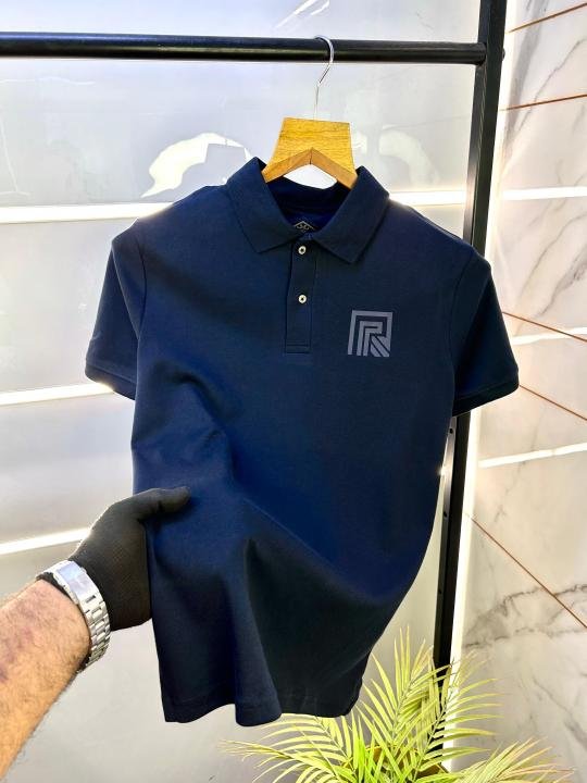 Sale Rare Rabbit Navy Polo Premium Collar Neck T-shirt F2921-NY - Image 8