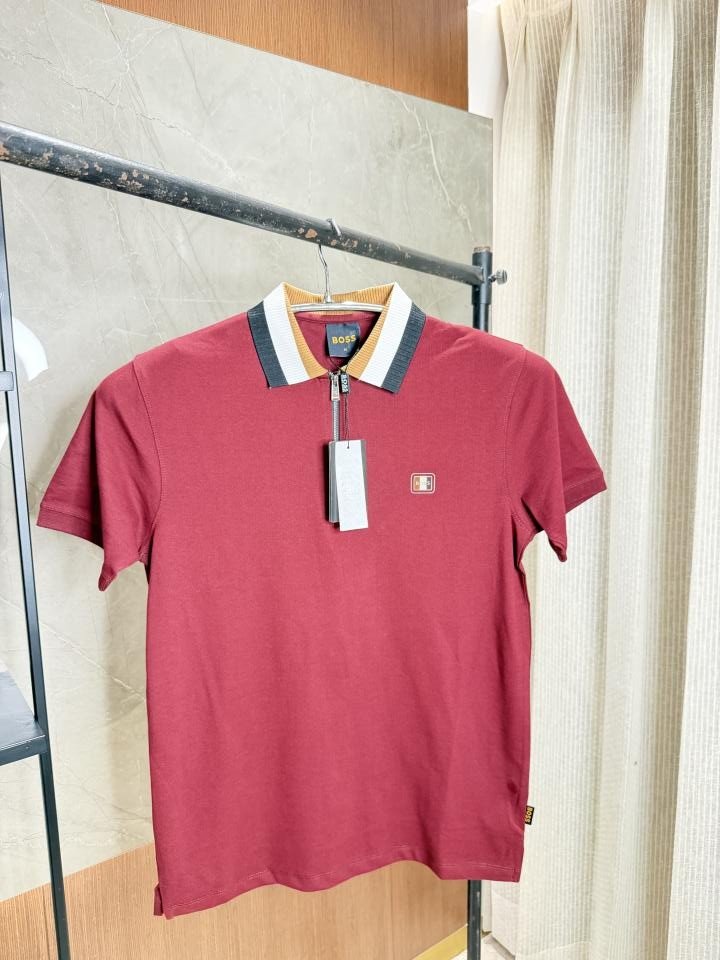 695132fb38b050.jpeg Boss Sale Boss Maroon Polo Tshirt - Image 1