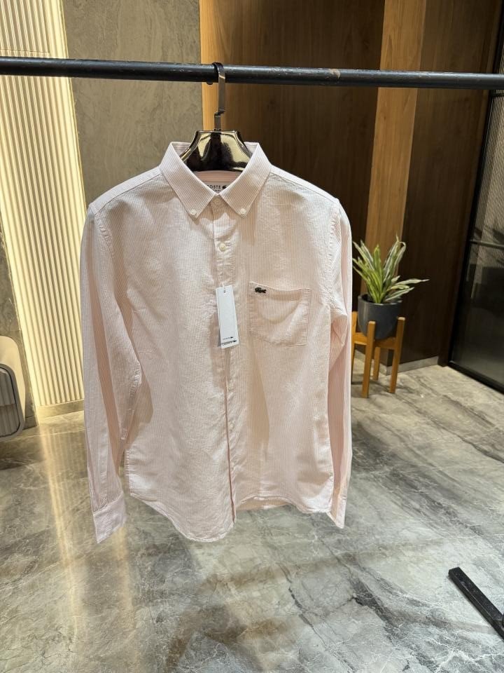 Lacoste  Pink pure Linen Shirt