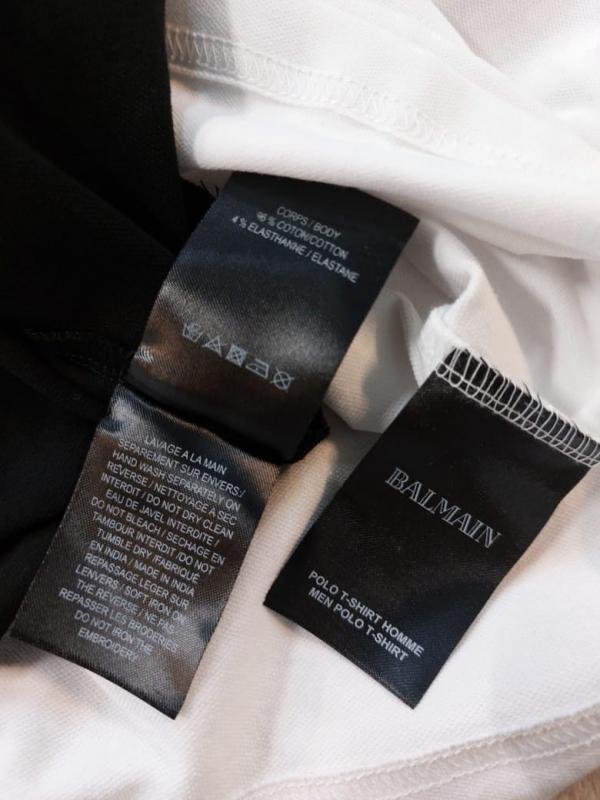 Balmain  Paris White Imported Premium Polo Collar Neck T-shirt F3035-W3 - Image 2