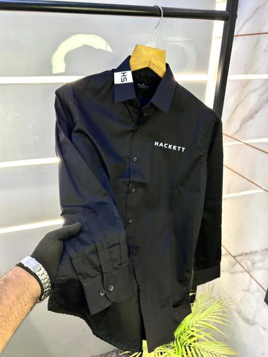 Hackett London Black Premium Oxford Shirt for Men - Image 2