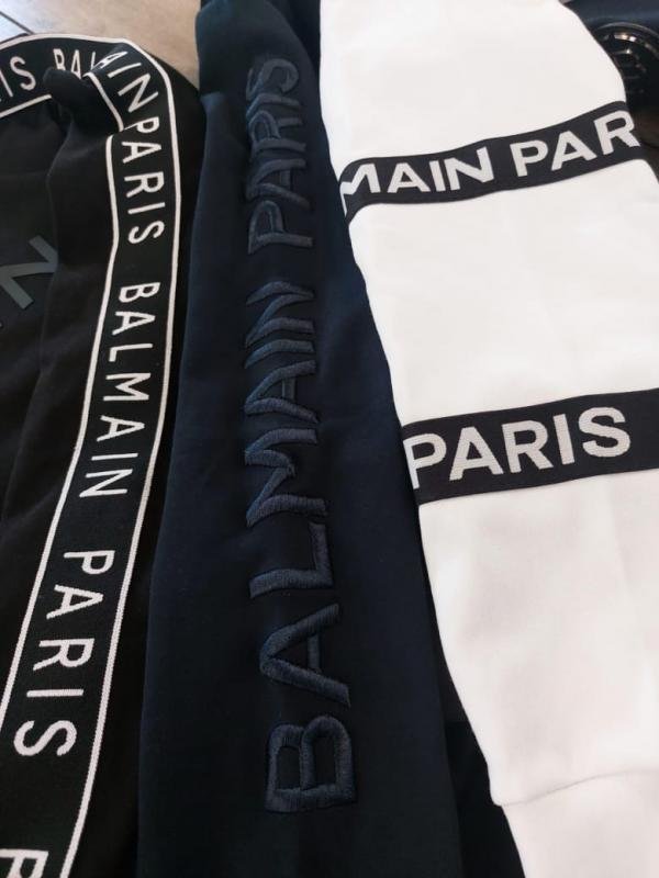 Balmain  Paris Imported White Super Premium Sweatshirts F3455-WH - Image 5