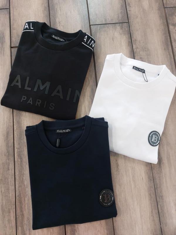 Balmain  Paris Imported White Super Premium Sweatshirts F3455-WH - Image 4