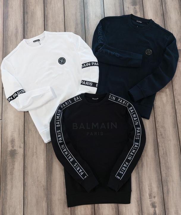 Balmain  Paris Imported White Super Premium Sweatshirts F3455-WH - Image 3