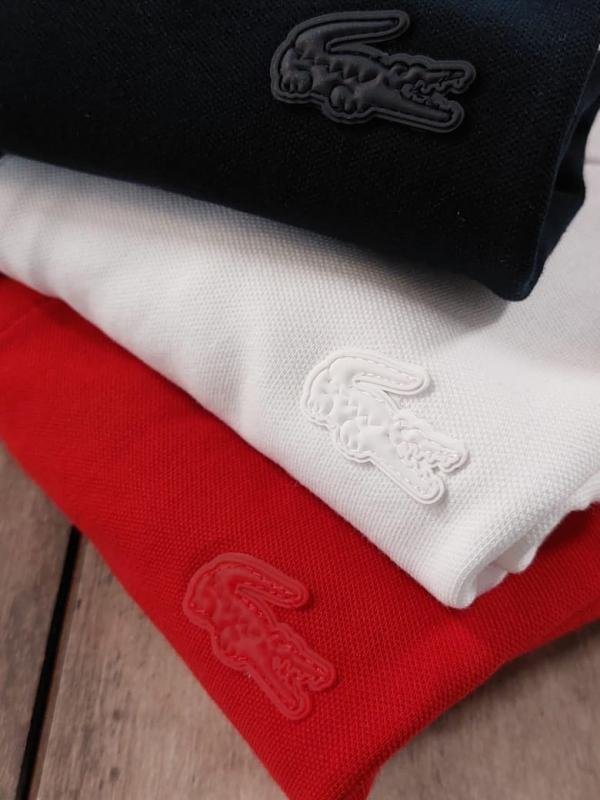 Lacoste  Red Polo Premium Collar Neck T-shirt F3457-RE - Image 5