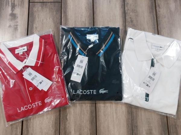 Lacoste  Red Polo Premium Collar Neck T-shirt F3457-RE - Image 3