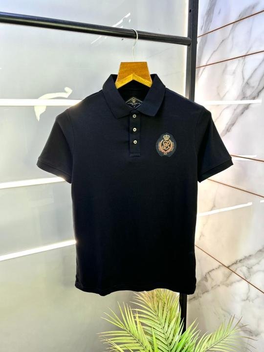 Rare Rabbit Black Polo Premium Collar Neck T-shirt F2999-B1