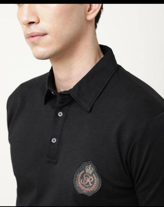 Rare Rabbit Black Polo Premium Collar Neck T-shirt F2999-B1 - Image 7