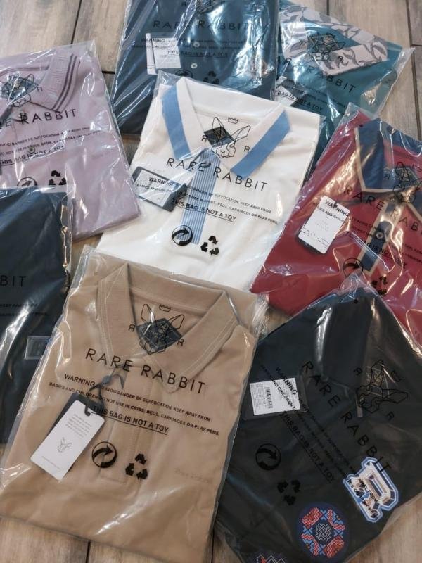 Rare Rabbit Black Polo Premium Collar Neck T-shirt F2999-B1 - Image 3